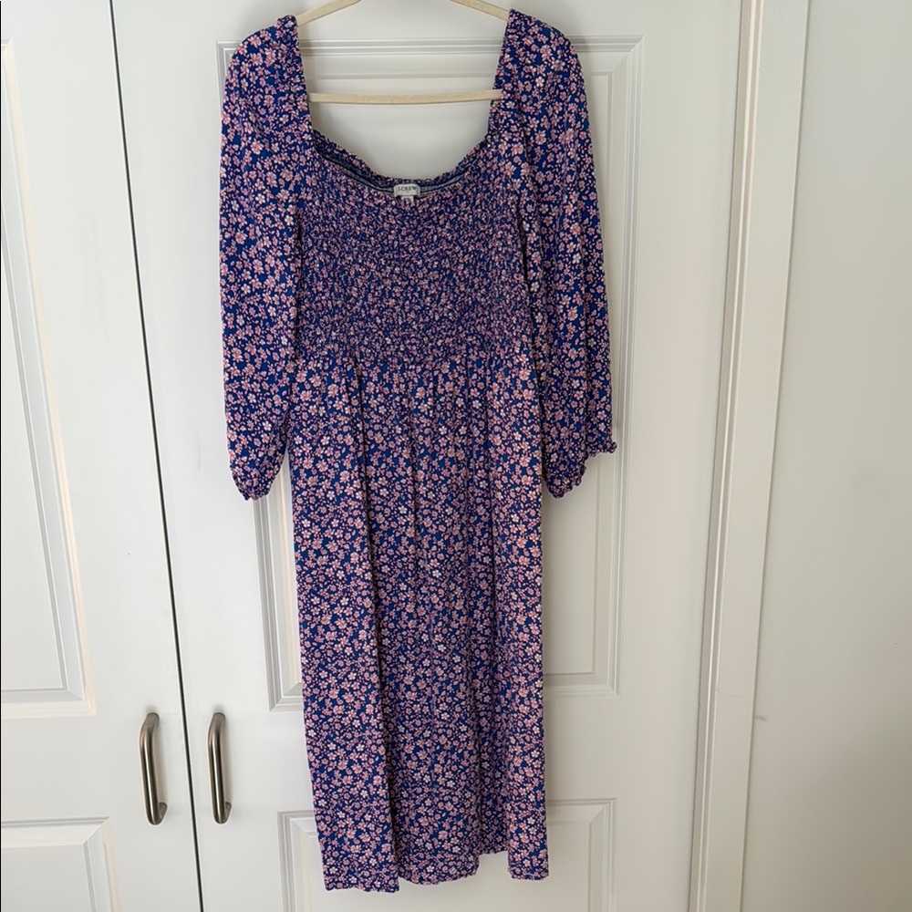 JCREW Floral BLUE and Pink Women's Dress